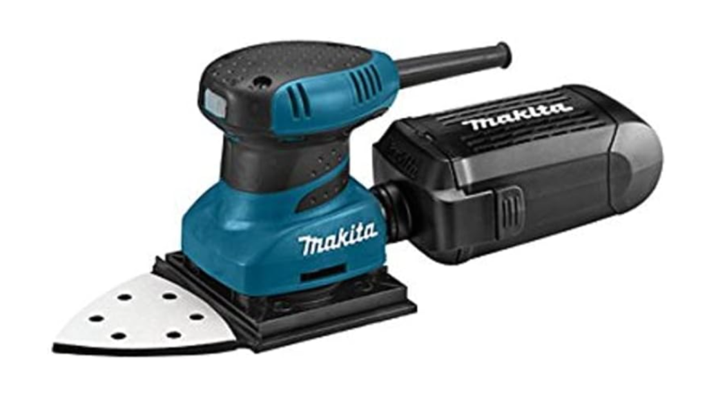 makita met accu en driehoek voorkant